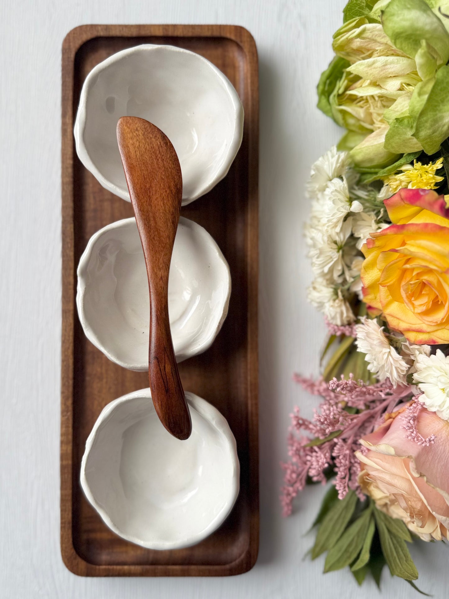 Stoneware set 3 pinch pot