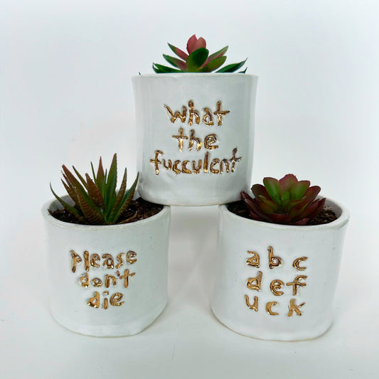 PRE- ORDER Various Planters: 22kt gold white