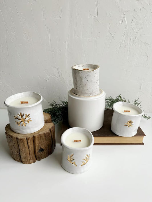 Snowflake, Antler or Tree Candle