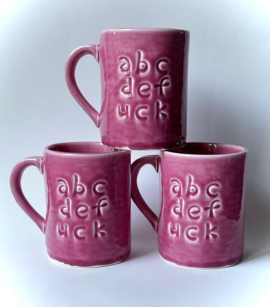 ABC mug: Pink (plain)