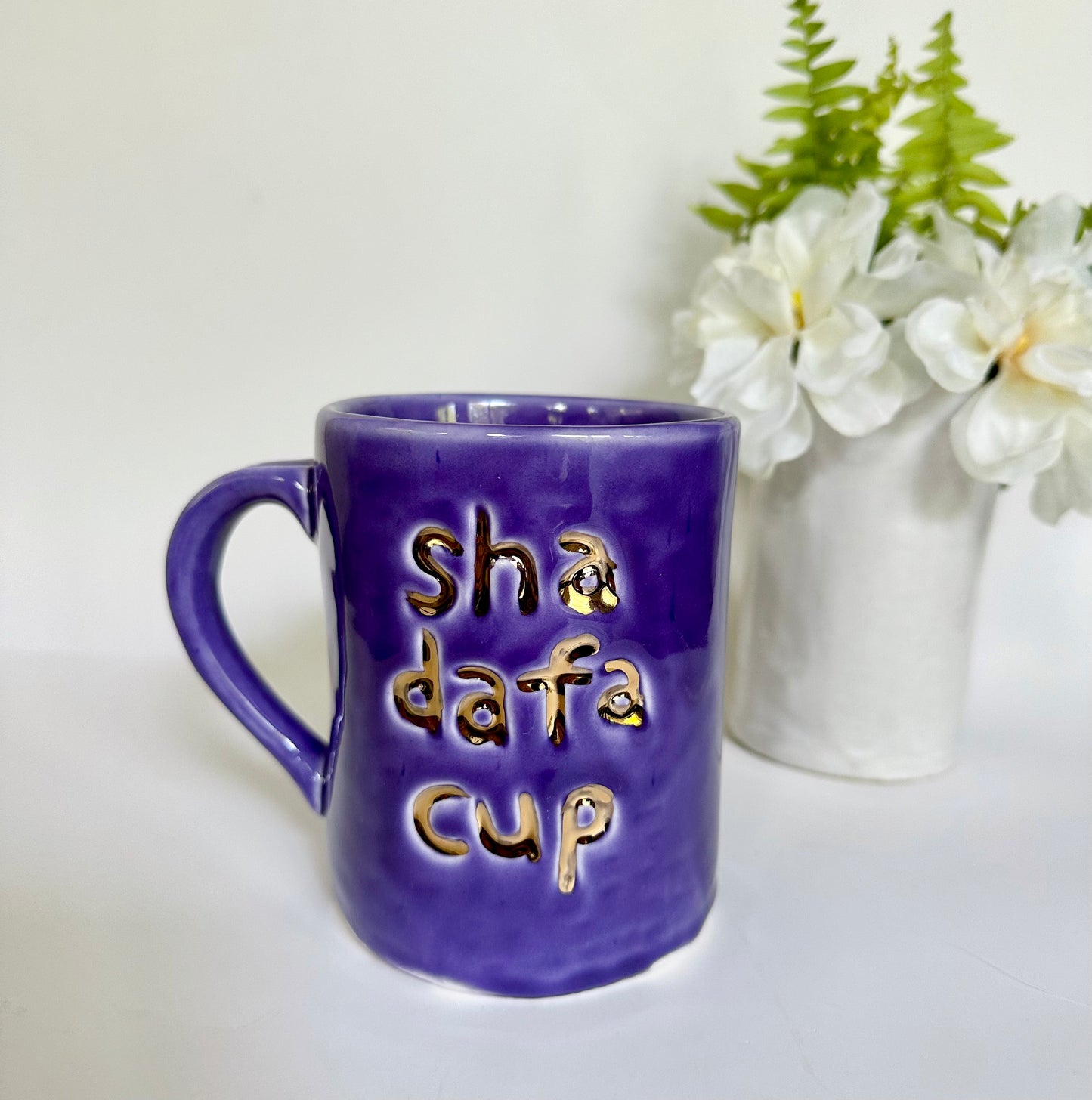 SHADA Mug: Purple 22kt Gold