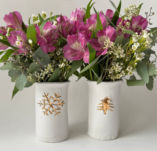 Winter Vase - White 22kt gold